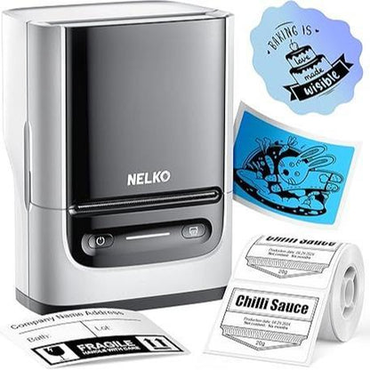 PM220S Label Machine, Mini Thermal Barcode Label Printer Bluetooth Portable Suitable for Various Scenarios, with Phones & Computers, Springtok