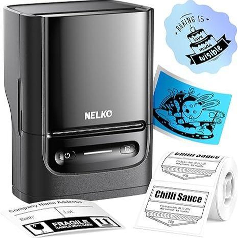 PM220S Label Machine, Mini Thermal Barcode Label Printer Bluetooth Portable Suitable for Various Scenarios, with Phones & Computers, Springtok