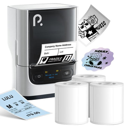 PM220S Label Machine, Mini Thermal Barcode Label Printer Bluetooth Portable Suitable for Various Scenarios, with Phones & Computers, Springtok